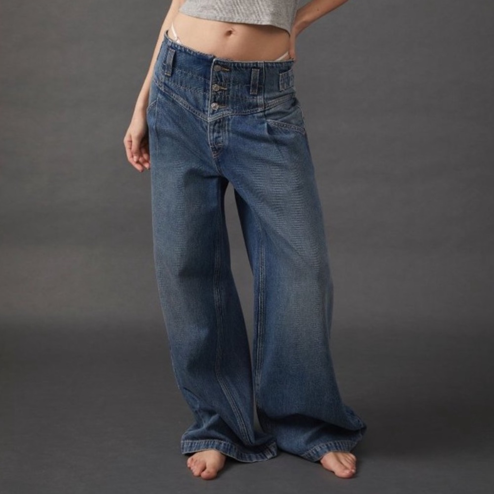 NWT Free People We The Free Care FP Super Sweeper Wide
Leg Jeans